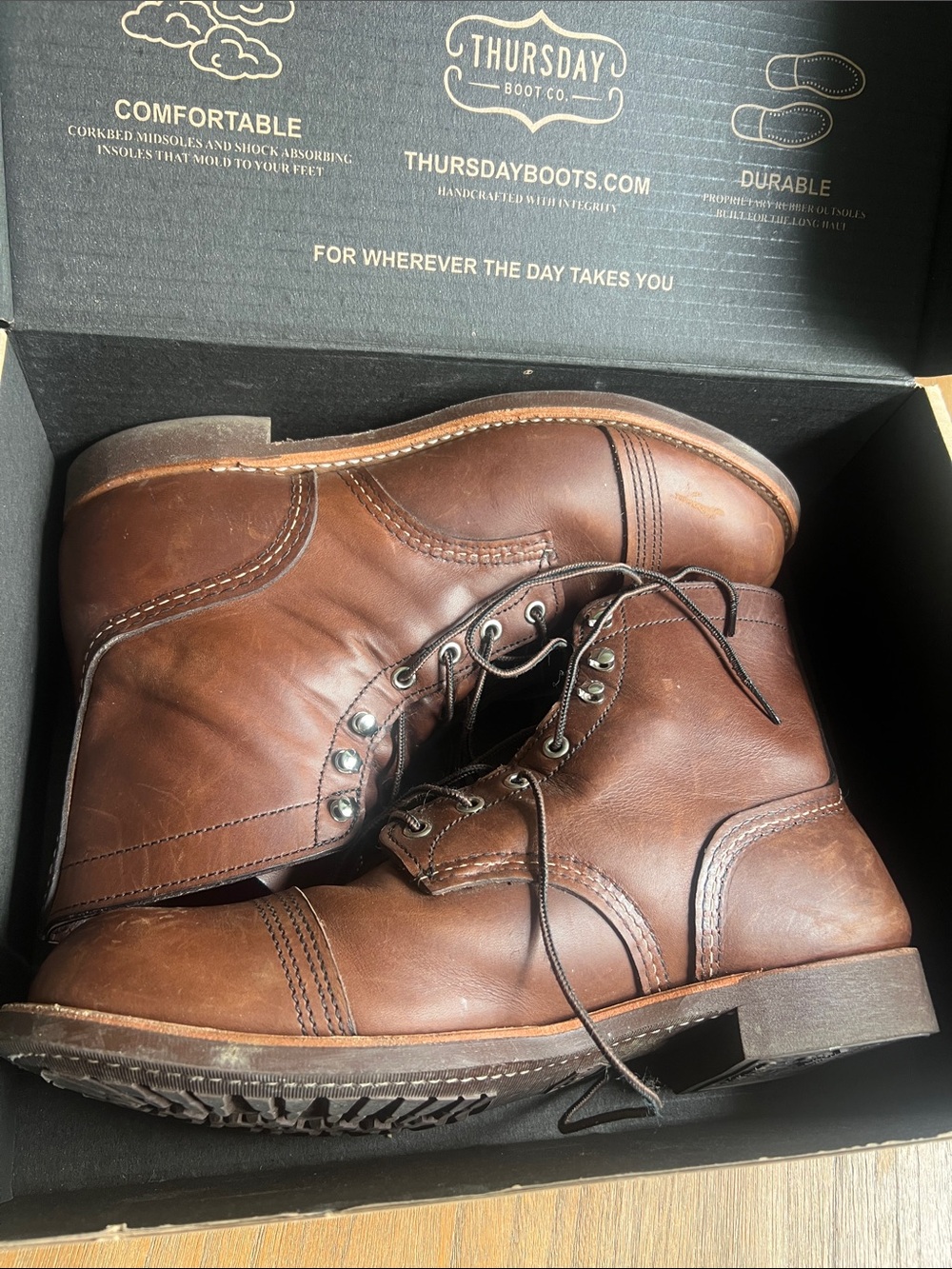 Thursday Boot Company Red Wing Shoes Brown Hero Men’s Lace Up Size 11